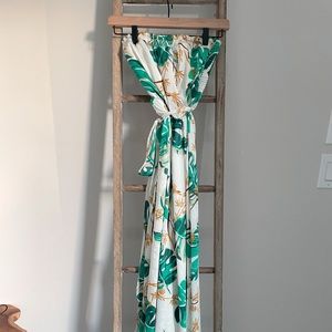 Monstera Print Sleeveless Maxi